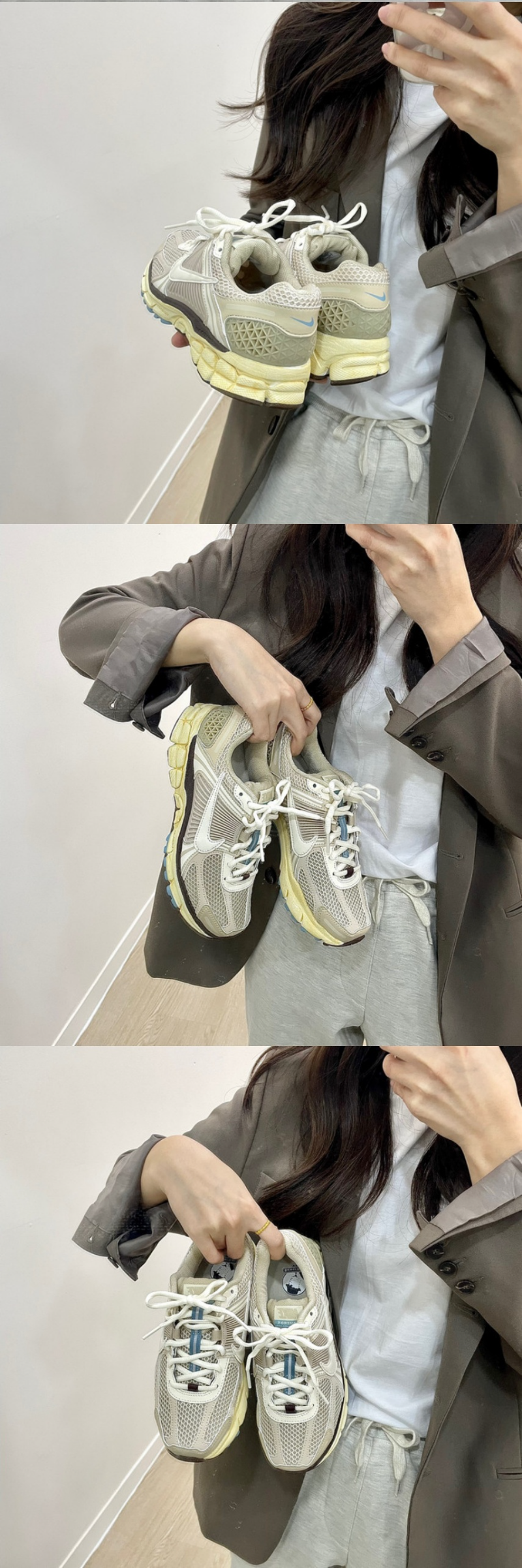 나이키 줌 보메로 5 코블스톤 바스트 그레이 블랙 오트밀 포톤 더스트 앤 메탈릭 실버 상세 이미지